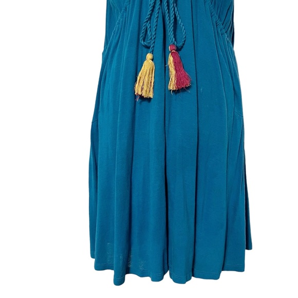 Free People Turquoise Lovers Cove Floral‎ Embroidered Mini Dress - Picture 8 of 12